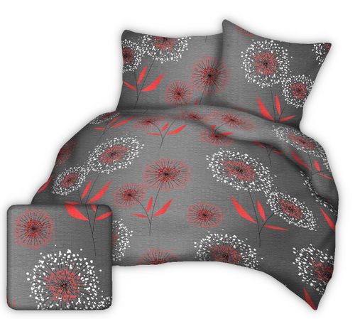 Pościel z kory 160x200 wzór czerwone dmuchawce na graficie na Arena.pl