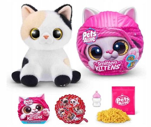 Zuru Pets Alive Smitten Kittens Interaktywny Pluszowy Kotek Niespodzianka na Arena.pl