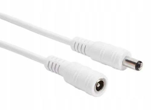 BIAŁY PRZEDŁUŻACZ 5m ZASILANIA KABEL ZASILAJĄCY DO KAMER DC 5,5mm na Arena.pl