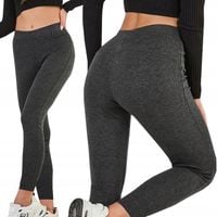 LEGGINSY BAWEŁNIANE damskie KLASYCZNE getry MODELUJĄCE 100% KRYJĄCE -