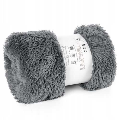 Koc narzuta włochacz 150 cm x 200 srebrny na Arena.pl