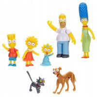JAKKS PACIFIC - Zestaw 7 figurek Rodzina Simpsonów 6 cm