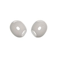 Gumki cienkie bez uszka do słuchawek Apple Airpods 4 białe ultrathin