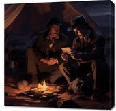 Obraz 70x70cm Dziki Zachód Nocną Porą