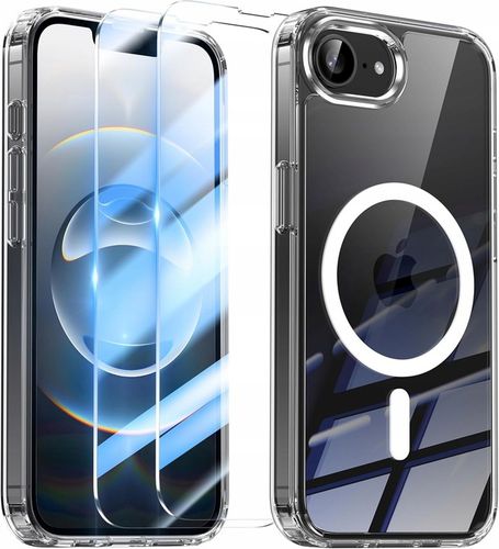 Etui do MagSafe WZMACNIANE 360° CLEAR CASE + 2x SZKŁO do IPHONE 16e na Arena.pl