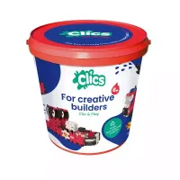 Klocki CLICS Wiaderko 8 w 1, 127 elementów Straż Pożarna CB-197