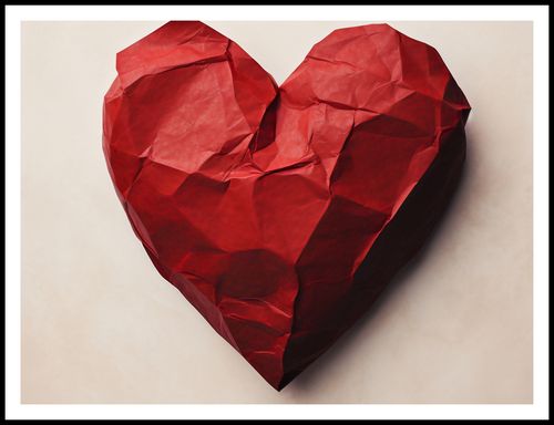 Plakat 100x75cm Kreślone Serce na Arena.pl