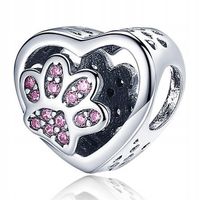 Zawieszka SREBRO 925 Charms Łapa Pupila Psa