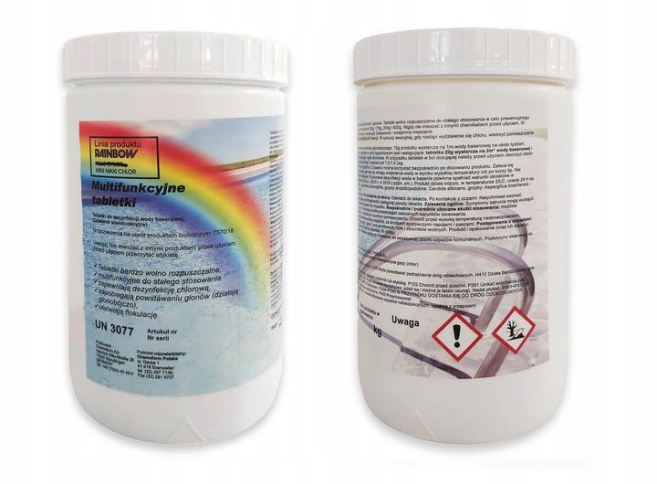 RAINBOW MINI MAXI CHLOR DO BASENU JACUZZI TABLETKI wolno zdjęcie 8