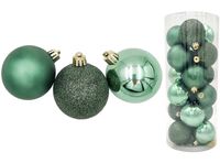 BOMBKI CHOINKOWE ZIELONE ZAWIESZKI NA CHOINKĘ DUŻY ZESTAW BOMBEK 18 szt