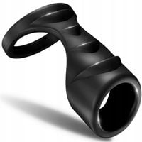 OTWARTA NAKŁADKA EREKCYJNA STYMULUJĄCA Z PIERŚCIENIEM NA PENISA I