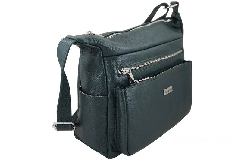 Codzienna i praktyczna torebka na ramię - Zielona ciemna zdjęcie 3