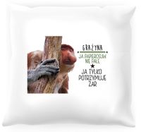 Poduszka z nosaczem -  Ja papierosów nie palę