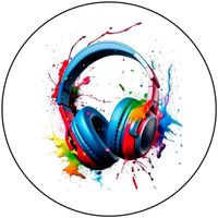 Opłatek na tort Słuchawki Sprzęt Muzyka Urodziny 18 30 40 50 60