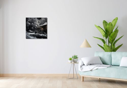 Obraz 50x50cm Tradycyjna Japońska Chatka na Arena.pl