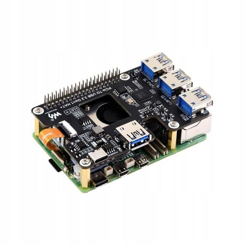 Rozszerzenie PCIe USB 3.2 dla Raspberry Pi 5, HUB PCIe na 4 x USB na Arena.pl