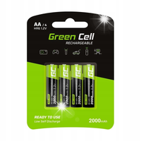 4X BATERIE AKUMULATORY R6/AA DUŻE PALUSZKI GREEN CELL 2000MAH LAMPY SOLARNE