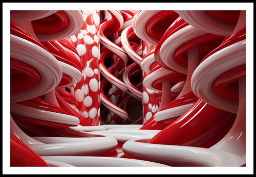 Plakat 91,5x61cm Czerwone Wiry na Arena.pl