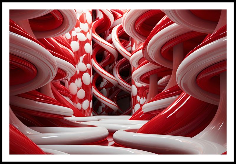 Plakat 91,5x61cm Czerwone Wiry zdjęcie 3