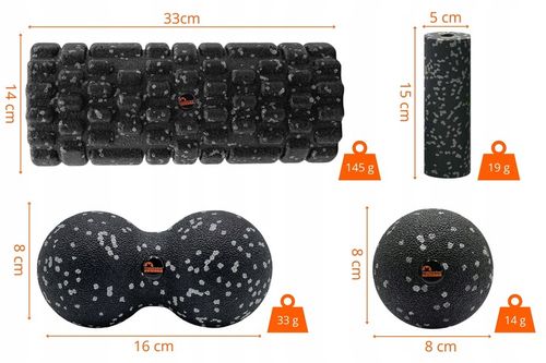 Zestaw EPP do masażu 4w1 Roller + Wałek + Piłka + Duoball Majestic na Arena.pl