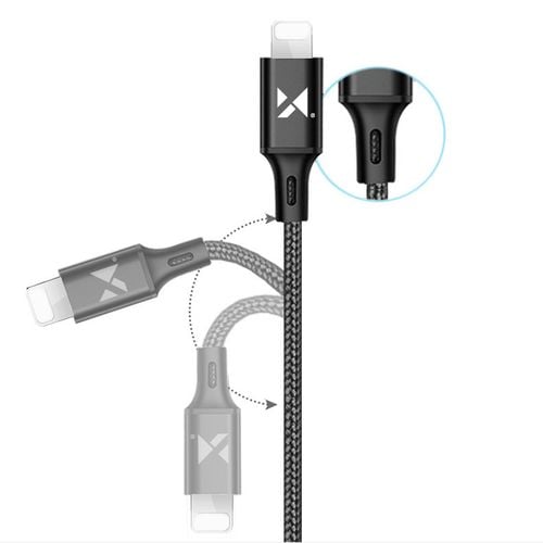 kabel przewód usb iphone lightning 2.4a 1m czarny na Arena.pl