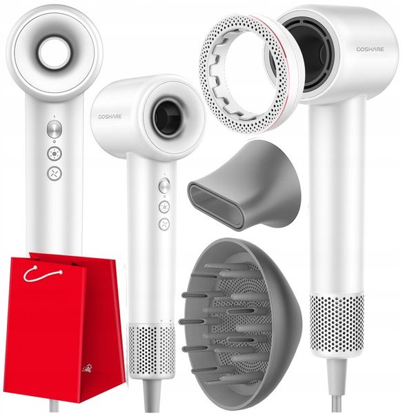 Mocna Suszarka do Włosów COSHARE EssenceRing SuperFlow1 PRO Jonizacja 1600W zdjęcie 1