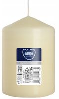 Świeca parafinowa bezzapachowa Aura Bispol 70x100 ecru