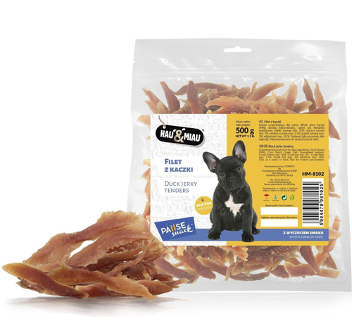 HAU MIAU Kaczka 94% suszone mięso filet z kaczki przysmak psa 500g 0,5kg na Arena.pl