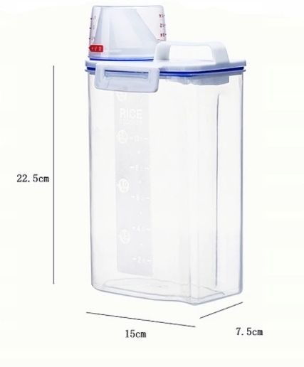 POJEMNIK PUDEŁKO na KARMĘ z MIARKĄ dla PSA KOTA 2L zdjęcie 7