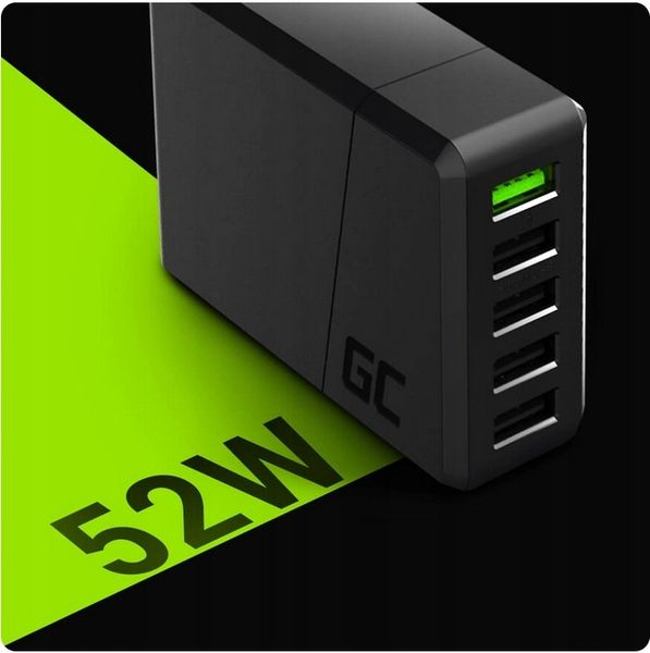 ŁADOWARKA SIECIOWA SZYBKA GC 52W 5x USB+ KABEL GC USB-A/LIGHTNING DO IPHONE zdjęcie 13