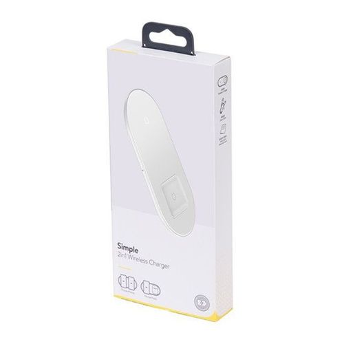 BASEUS SIMPLE PRO 2IN1 WIRELESS CHARGER WHITE na Arena.pl