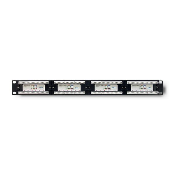 Qoltec Patch panel 24 porty | kat.6 UTP | Czarny zdjęcie 3