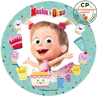 Opłatek na tort Masha - Masza i Niedźwiedź