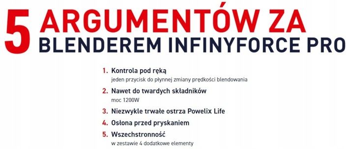 Blender ręczny TEFAL INFINITY FORCE PRO HB95L 5w1 zdjęcie 4