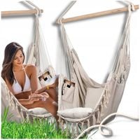 Fotel wiszący krzesło Brazylijskie Huśtawka Hamak Ogrodowy Na Balkon BOHO
