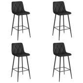 Hoker NADO - czarny aksamit / nogi czarne x 4