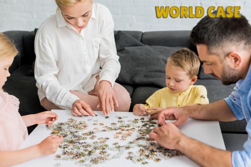 PUZZLE - LILO I STICH WZORY Z BAJEK I GIER DLA DZIECI 96EL + WORECZEK na Arena.pl