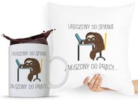 Zestaw Poduszka + Kubek Śmieszny Zabawny Prezent Z Nadrukiem Ze Zdjęciem