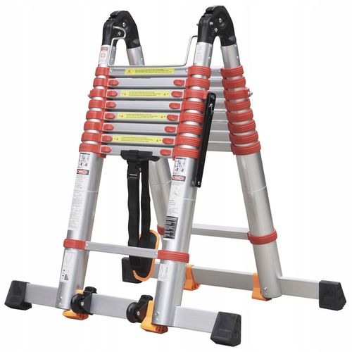 DRABINA TELESKOPOWA PRZEGUBOWA 5,0 M WZMACNIANA na Arena.pl