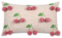Poduszka dekoracyjna SWEETLOVE 30x50 cm wiśnie 3D jasiek ozdobna BOHO CHIC