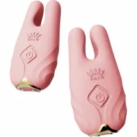 zalo nave coral pink - zaciski wibrujące, pilot, silikon, ipx4
