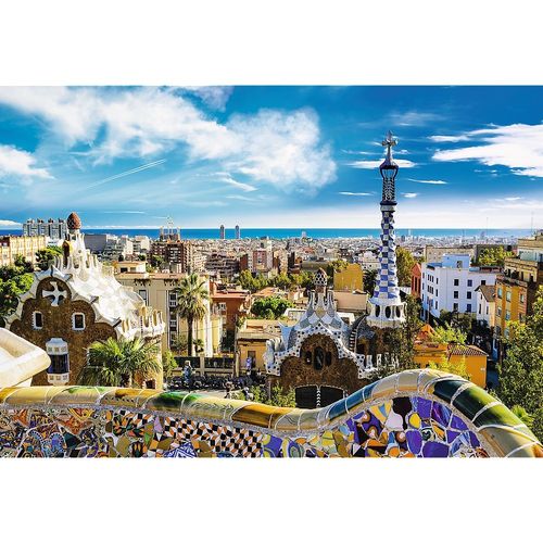 Puzzle 1500 Elementów Park Guell, Barcelona na Arena.pl