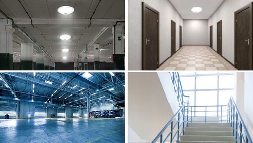 PLAFON LED LAMPA SUFITOWA CZUJNIK RUCHU ZMIERZCHU + 2x ŻARÓWKA E27 LED na Arena.pl