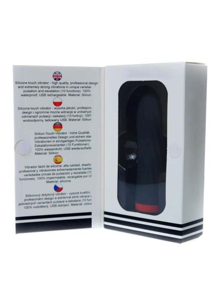 Stymulator-Rechargeable Silicone Touch Vibrator Usb 10 Functions - Black zdjęcie 8