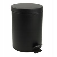 Kosz na śmieci z pedałem czarny matowy 5l