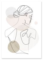 Plakat portret pastelowe kolory 30x40 cm