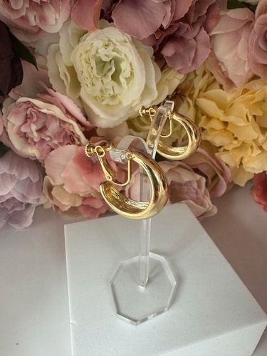 Klipsy do uszu gładkie koła - Francja nowość ślub złote cudo c77 na Arena.pl