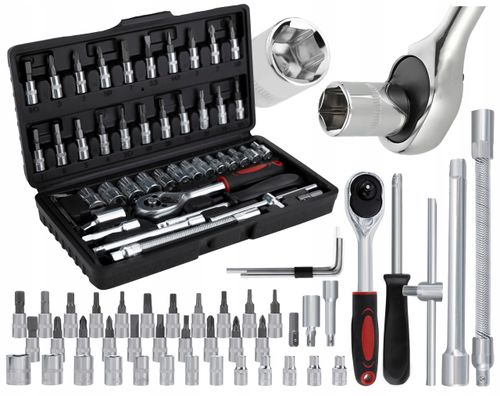 Klucze Nasadowe Torx Zestaw Kluczy Nasadowych 46 Elementy 1/4 Cala Walizka na Arena.pl