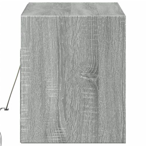 Ścienna szafka TV z LED, szary dąb sonoma, 100x31x35 cm na Arena.pl