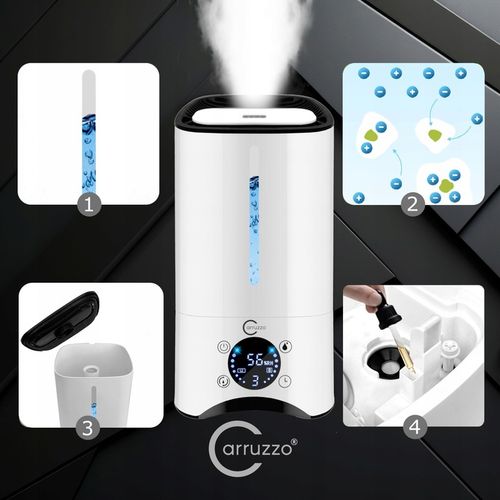 Nawilżacz powietrza AUTOMATYCZNY + AROMATERAPIA 6w1 +12 OLEJKÓW FILTR na Arena.pl